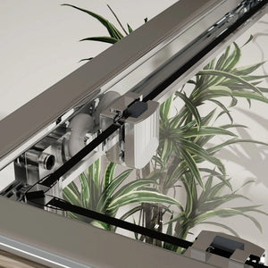 Box doccia due lati scorrevole cristallo 6mm serigrafato, 80x80cm h.185 Crome Slate