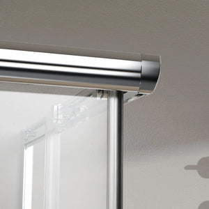 Box doccia due lati scorrevole cristallo 6mm serigrafato, 80x80cm h.185 Crome Slate