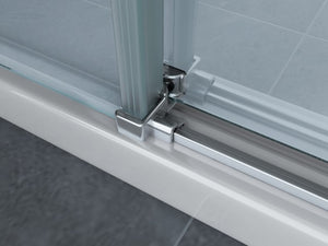 Box doccia due lati scorrevole cristallo 8mm trasparente h.195 FLUIDA 100x100 cm