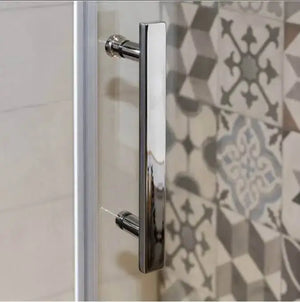 Box Doccia Doppia Scorrevole 8mm Anticalcare Acciaio Inox H190 - 69x79