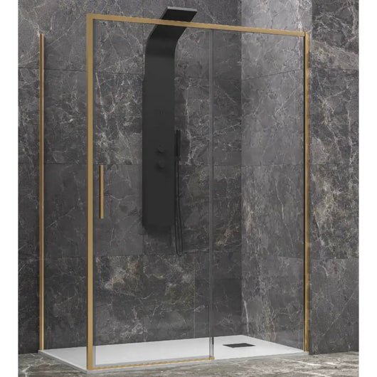 Box Doccia Profili Oro Scorrevole 6mm Anticalcare H200 - 89x150