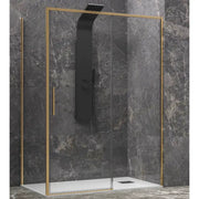 Box Doccia Profili Oro Scorrevole 6mm Anticalcare H200 - 74x140