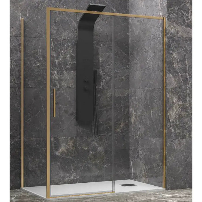 Box Doccia Profili Oro Scorrevole 6mm Anticalcare H200 - 89x100