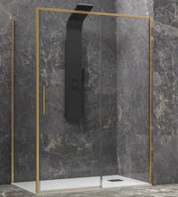 Box Doccia Profili Oro Scorrevole 6mm Anticalcare H200 - 69x150