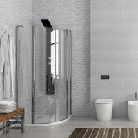 Box Doccia Semicircolare 6mm Anticalcare H190 Apertura Interna Esterna - 79x79