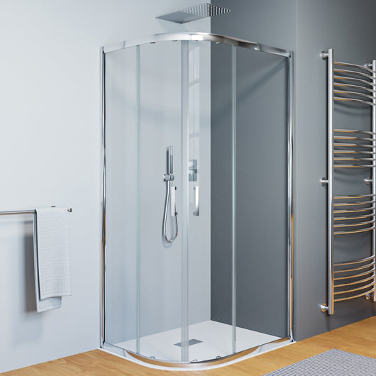 Box doccia semicircolare scorrevole 80x100 , trasparente 6mm h195 cm Netana