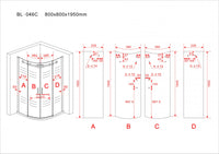 Box doccia semicircolare scorrevole cristallo 8mm trasparente Fluida 80x80 cm