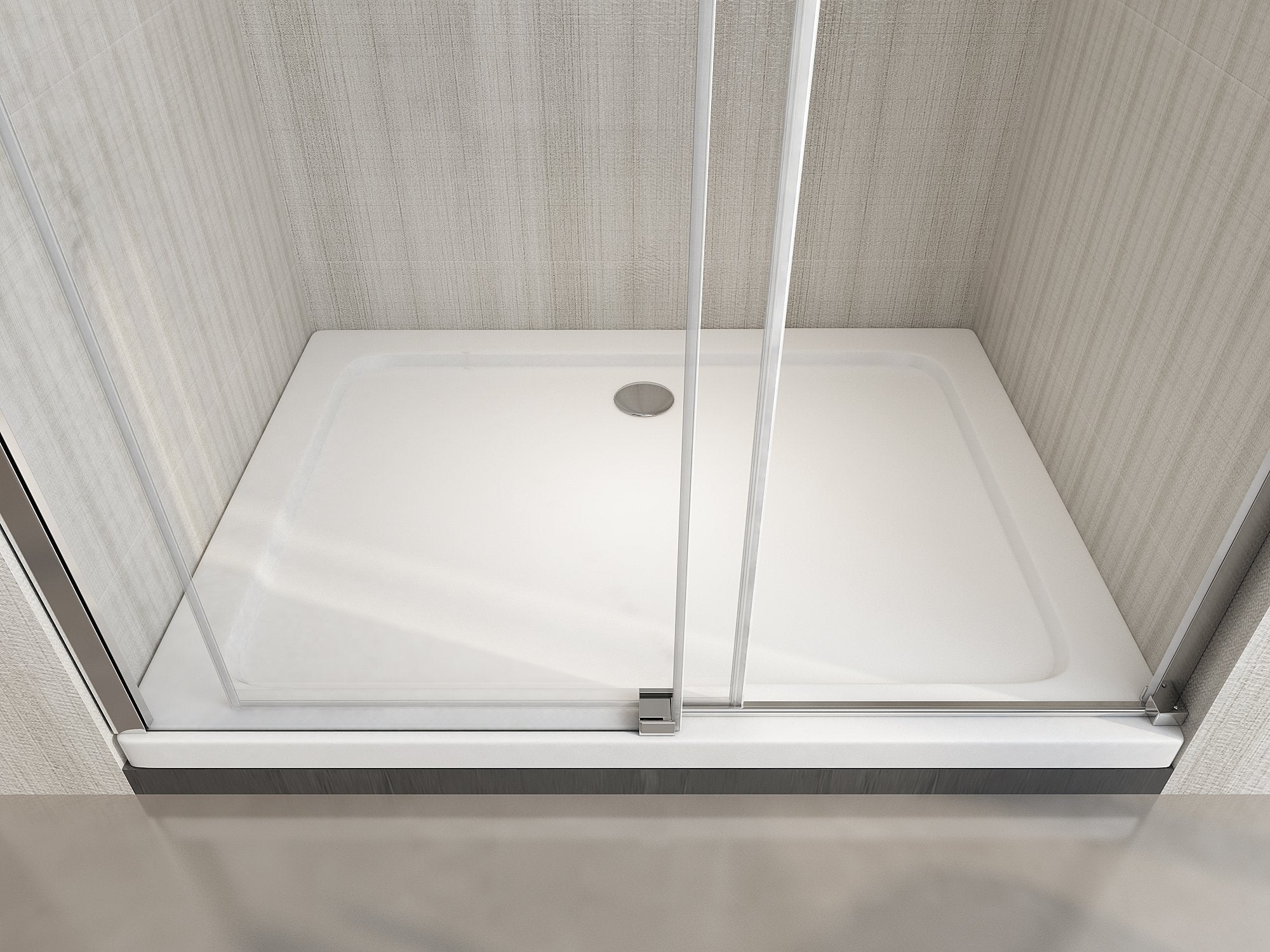 Box doccia un lato scorrevole cristallo 8mm h.190cm Sicena Mibron Trasparente 8mm,180 cm