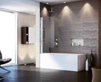 Box sopravasca anta battente interno / esterno, cristallo 6mm trasparente Cava Trasparente 6mm,Cromo lucido,Sinistra