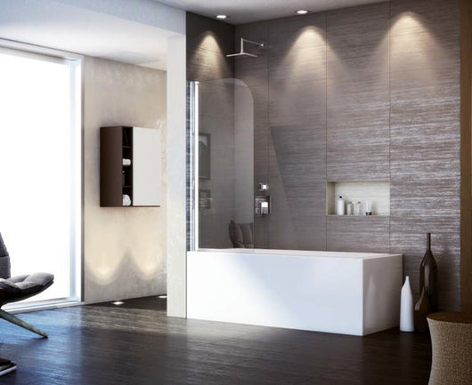 Box sopravasca anta battente interno / esterno, cristallo 6mm trasparente Cava Trasparente 6mm,Cromo lucido,Sinistra