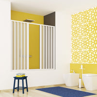 Box sopravasca soffietto doccia ingresso centrale pvc bianco h150cm Platra Ryam Bianco,140 cm