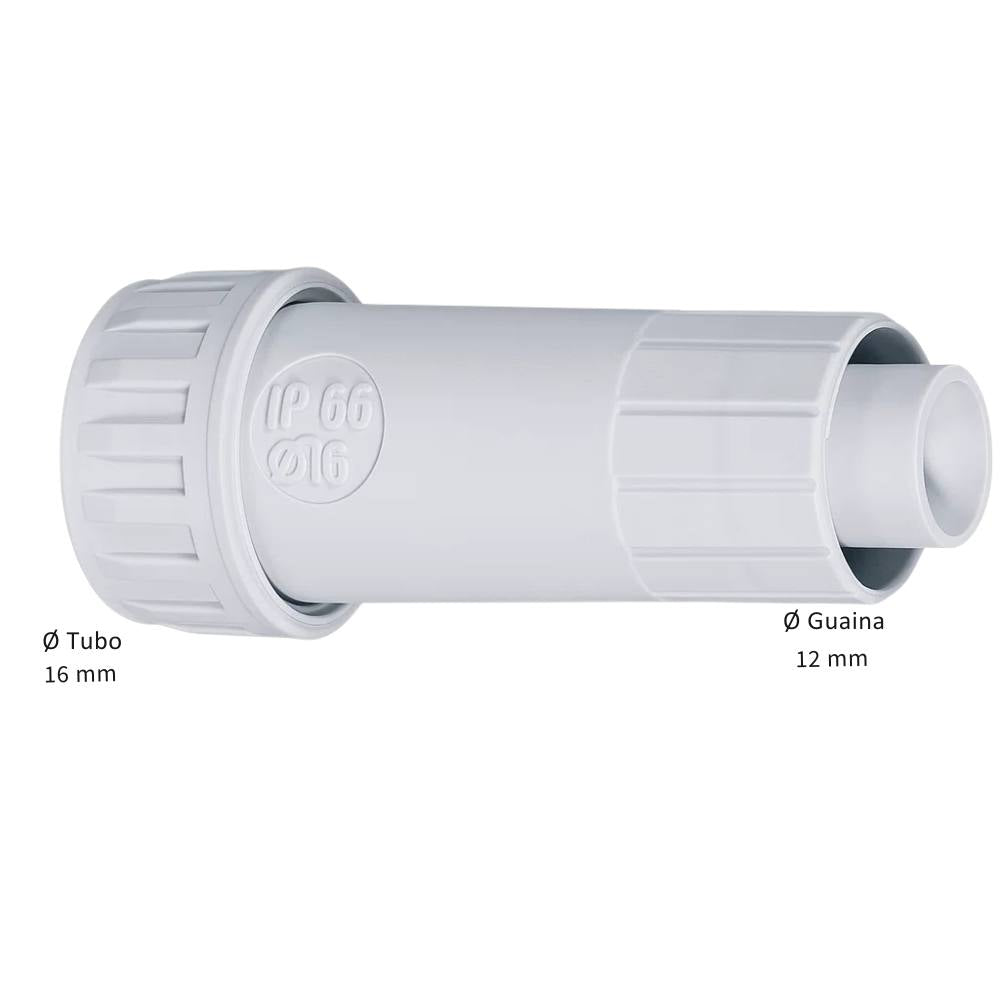 Raccordo faeg tubo guaina ip65 per impianti elettrici durevole *** diametro tubo 16 millimetri, diametro guaina 12 mi...