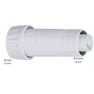 Raccordo faeg tubo guaina ip65 per impianti elettrici durevole *** diametro tubo 16 millimetri, diametro guaina 12 mi...