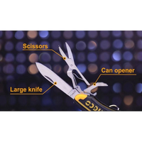 Coltello multifunzione tascabile campeggio escursionismo outdoor 10 attrezzi