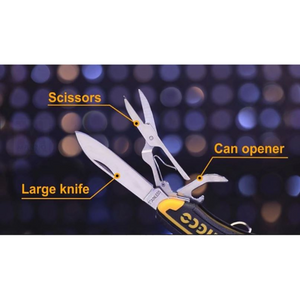 Coltello multifunzione tascabile campeggio escursionismo outdoor 10 attrezzi