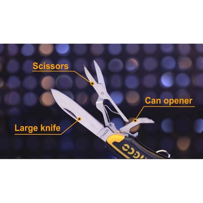 Coltello multifunzione tascabile campeggio escursionismo outdoor 10 attrezzi