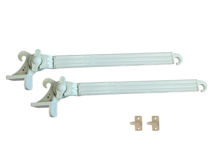 Braccetti per Tende da Sole in Alluminio 50 cm Coppia Kit con Ganci Vari Colori