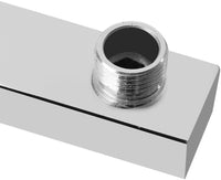 Braccio per soffione doccia quadrato in ottone cromato completo di rosone - 30CM