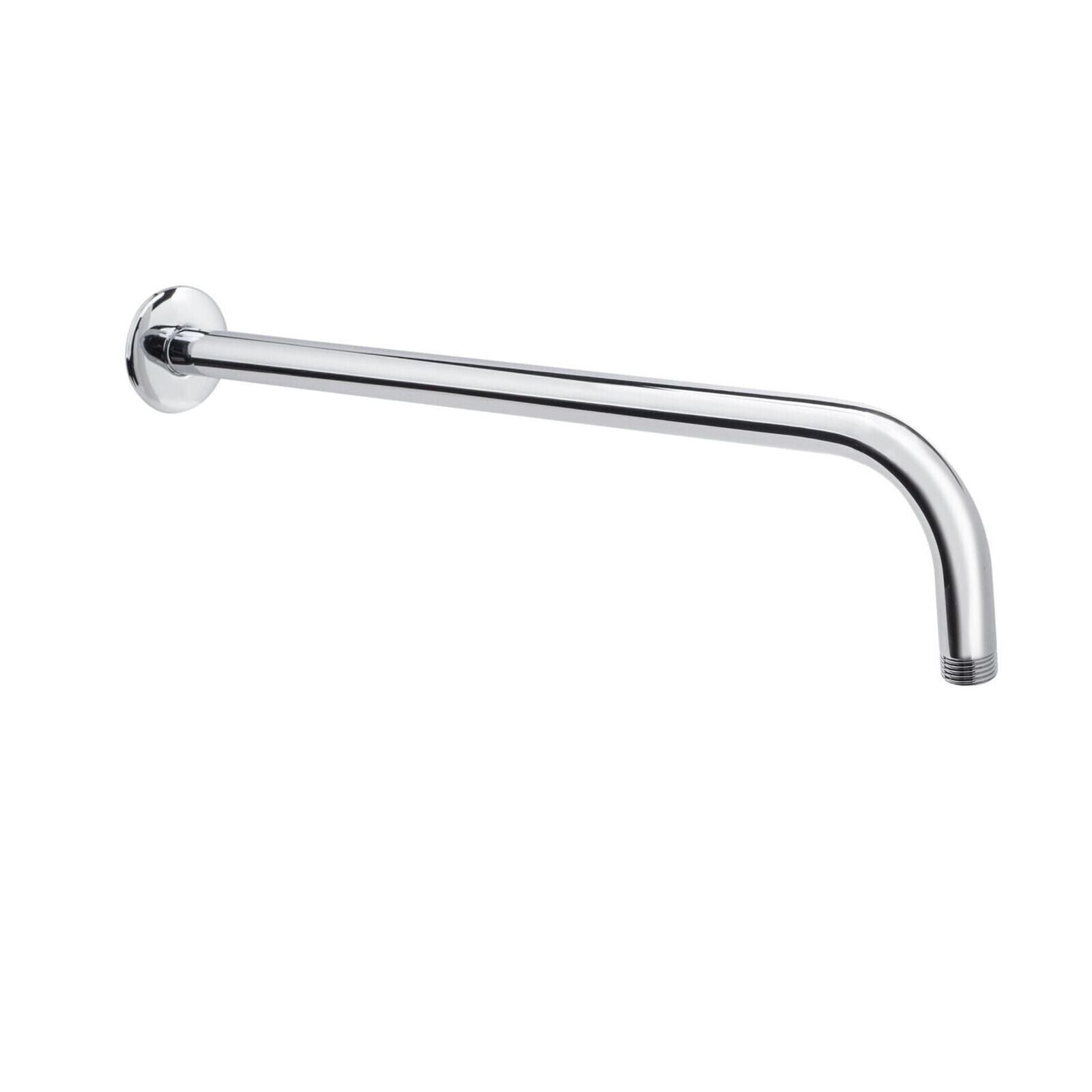 Braccio per soffione doccia tondo in acciaio cromato con rosone 35CM Art. 69405