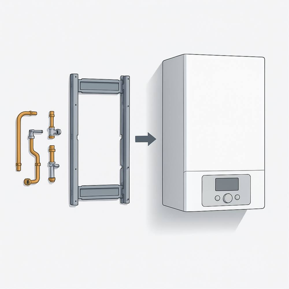 Schienale posteriore per caldaie a condensazione bosch condens 1200