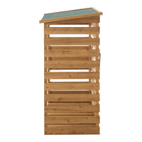 Legnaia da Esterno con Tetto Deposito Coperto per Legna da Ardere 123x116x64 cm [en.casa]