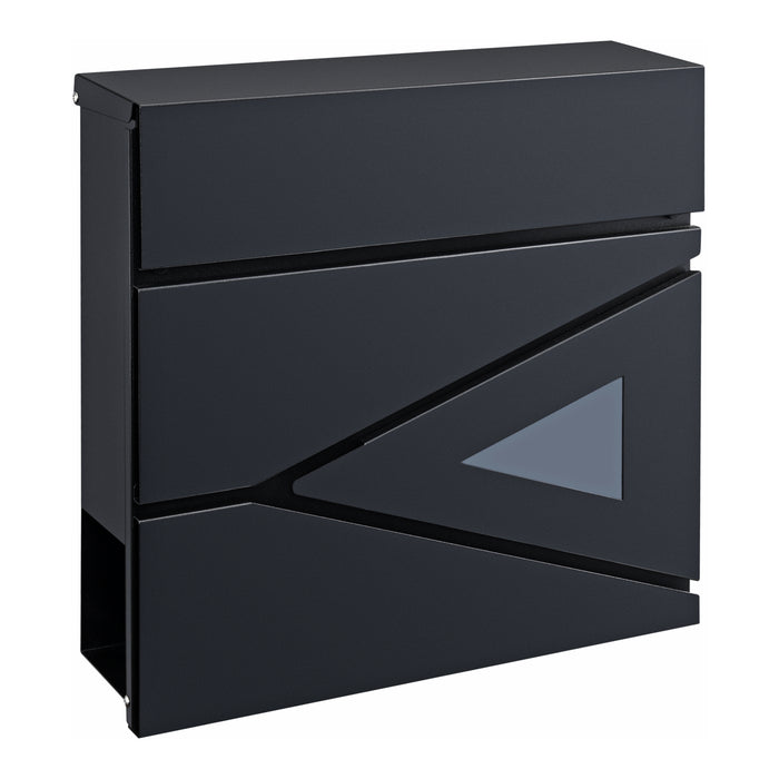 Cassetta Postale Coperta 'Schönburg' in Acciaio - Antracite [en.casa]