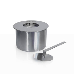 Bruciatore tondo per camino a bioetanolo biocamino inox 2 lt d.20 cm