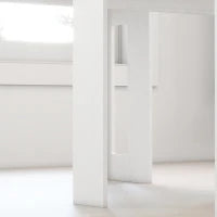 Tavolo da pranzo pieghevole e allungabile, in truciolato, 60-180 x 85 x 75 cm, Bianco