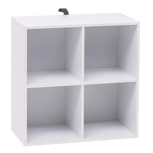 Libreria scrivania 4 cubi 60 x 30 x 60 cm in legno bianco 19_0000590