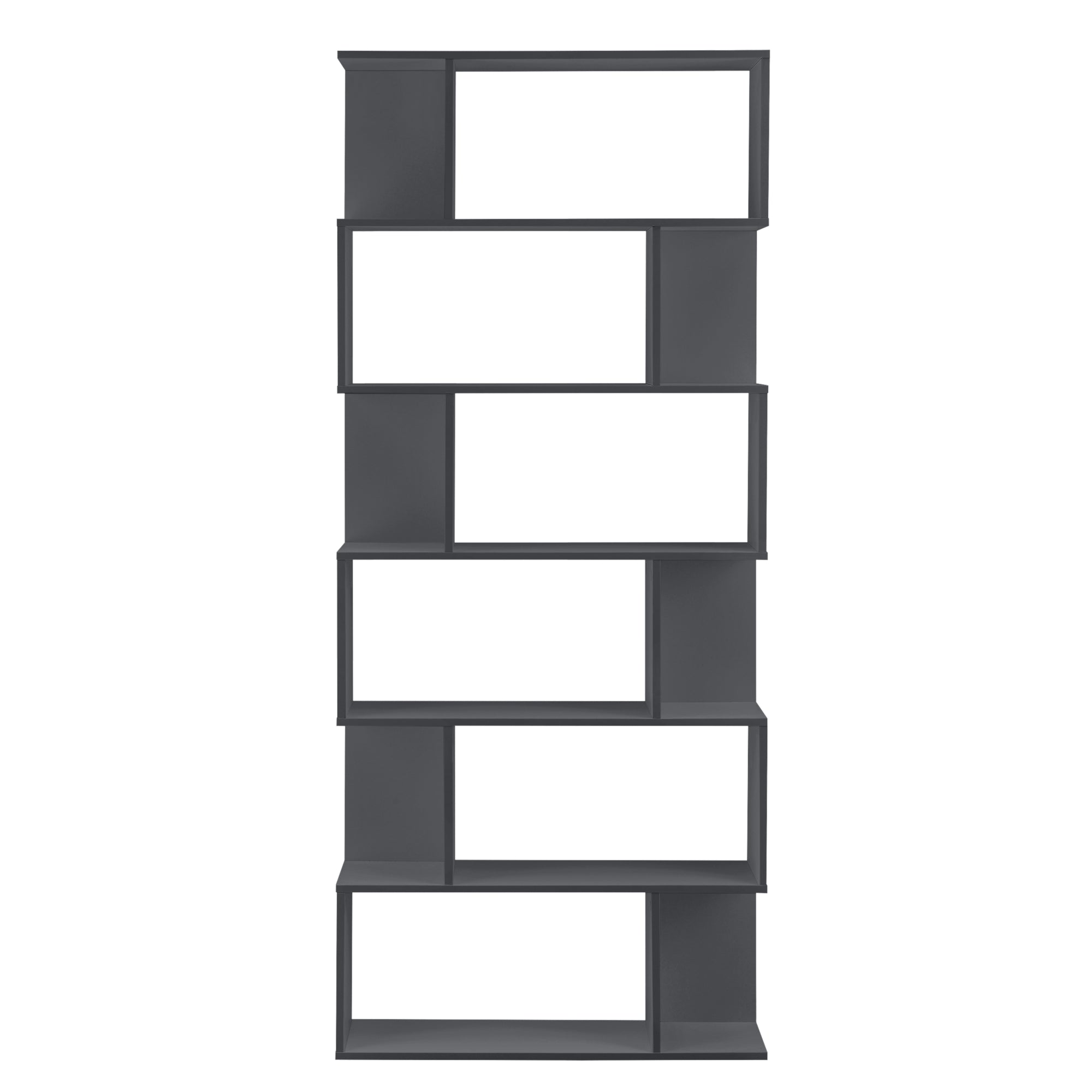 Libreria Borrby Scaffale da Terra 192 x 80 x 24 cm Grigio scuro [en.casa]