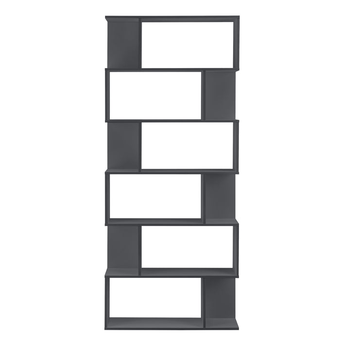 Libreria Borrby Scaffale da Terra 192 x 80 x 24 cm Grigio scuro [en.casa]