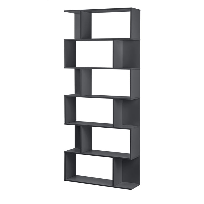 Libreria Borrby Scaffale da Terra 192 x 80 x 24 cm Grigio scuro [en.casa]
