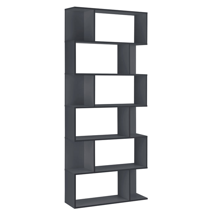 Libreria Borrby Scaffale da Terra 192 x 80 x 24 cm Grigio scuro [en.casa]