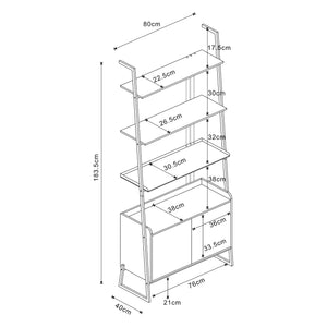 Set Storfjord Composto di 3 Scaffali a Scala - Nero [en.casa]