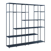 Scaffale da Terra Rælingen Libreria con Ripiani Aperti 180x180x33 cm Nero [en.casa]