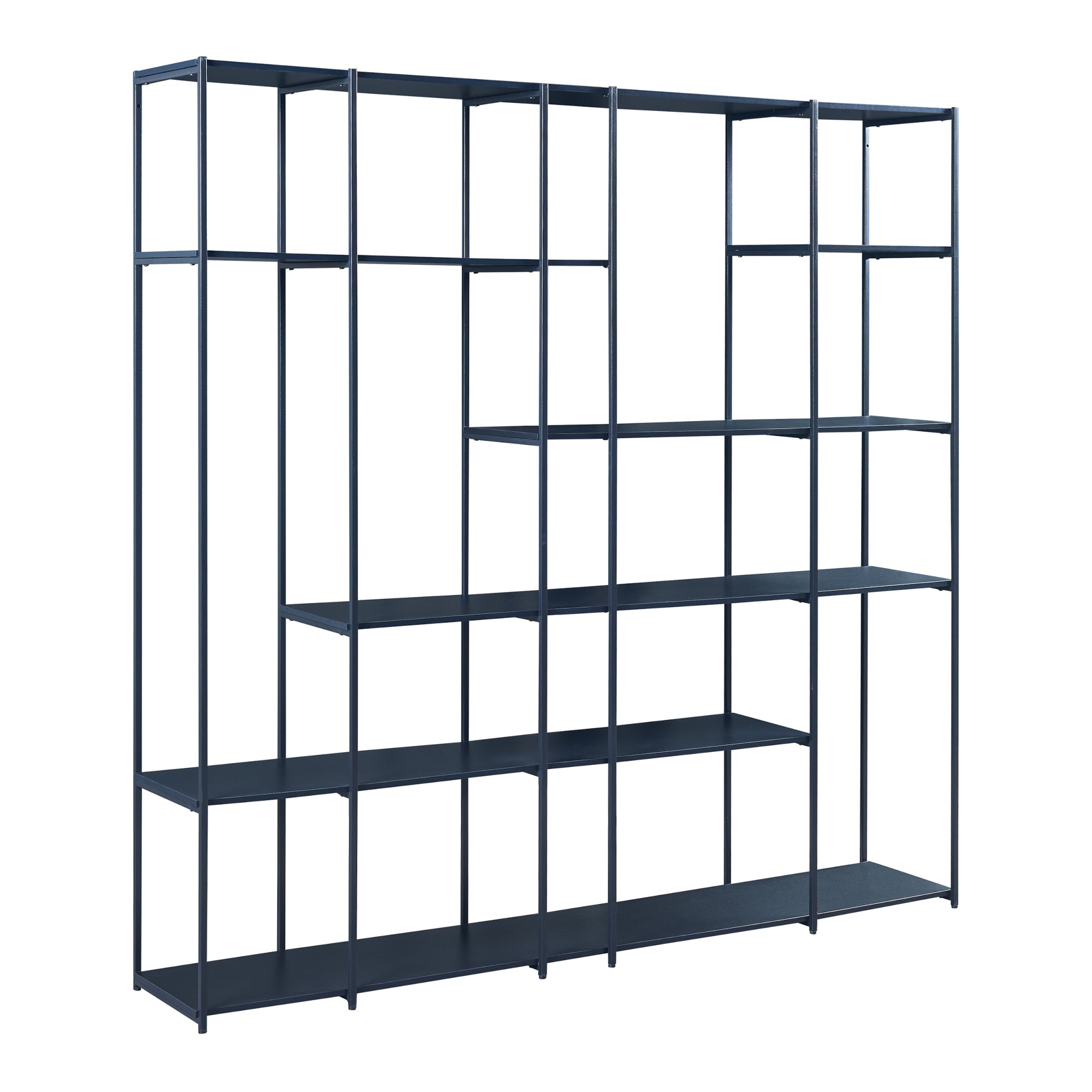 Scaffale da Terra Rælingen Libreria con Ripiani Aperti 180x180x33 cm Nero [en.casa]