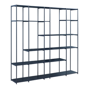 Scaffale da Terra Rælingen Libreria con Ripiani Aperti 180x180x33 cm Nero [en.casa]