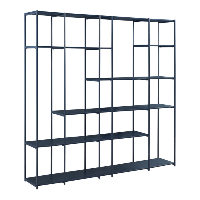 Scaffale da Terra Rælingen Libreria con Ripiani Aperti 180x180x33 cm Nero [en.casa]