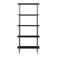 Scaffale Samnanger Libreria a 5 Ripiani - Nero [en.casa]
