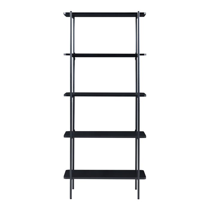 Scaffale Samnanger Libreria a 5 Ripiani - Nero [en.casa]