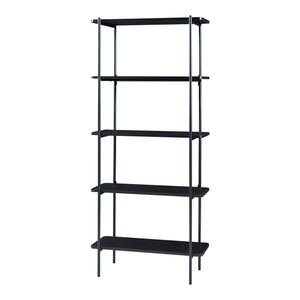 Scaffale Samnanger Libreria a 5 Ripiani - Nero [en.casa]