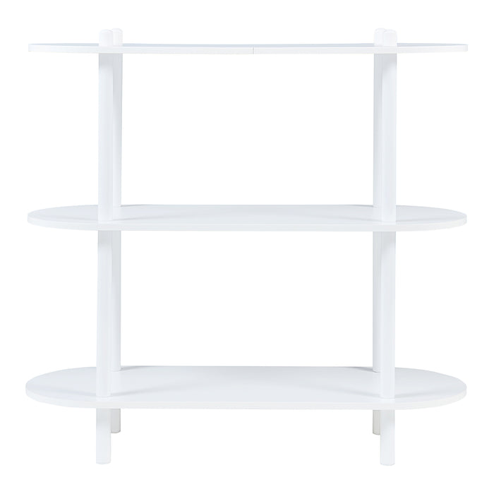 Scaffale da Terra Øvre Libreria con 3 Ripiani - Bianco [en.casa]