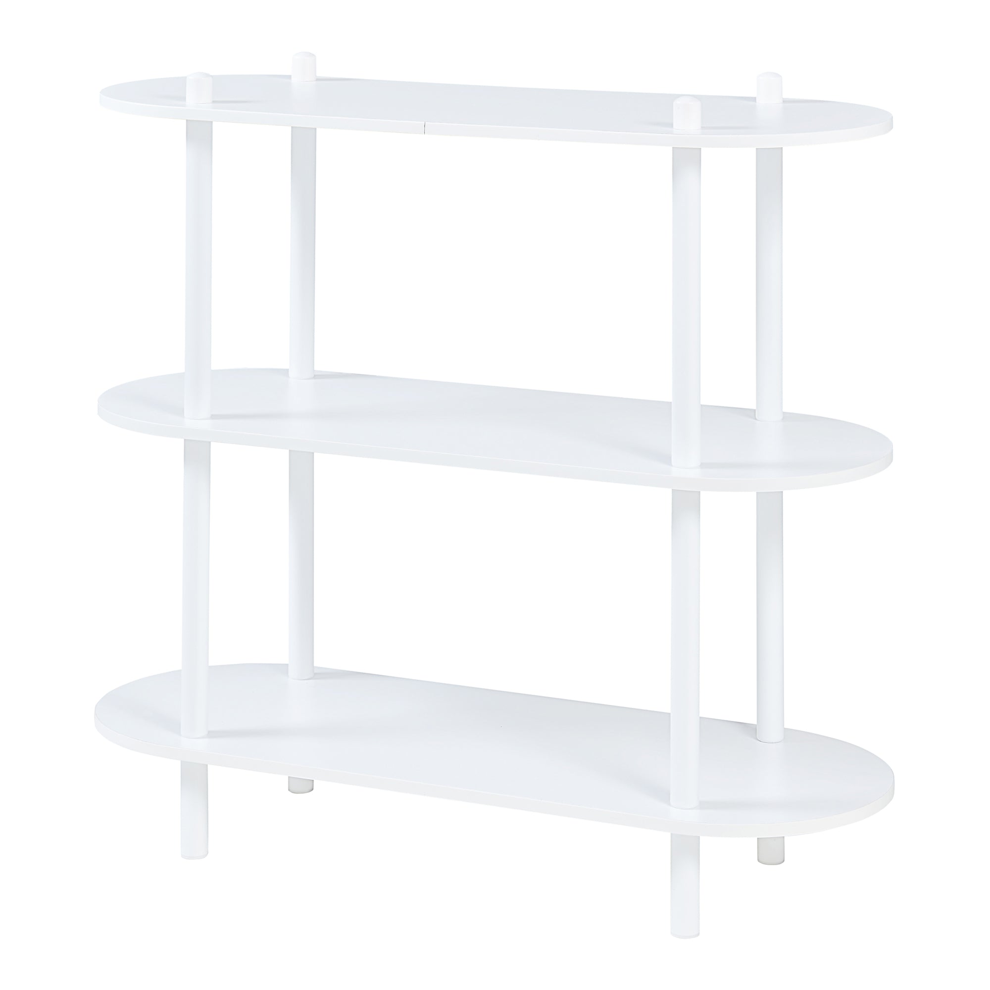 Scaffale da Terra Øvre Libreria con 3 Ripiani - Bianco [en.casa]