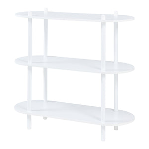 Scaffale da Terra Øvre Libreria con 3 Ripiani - Bianco [en.casa]