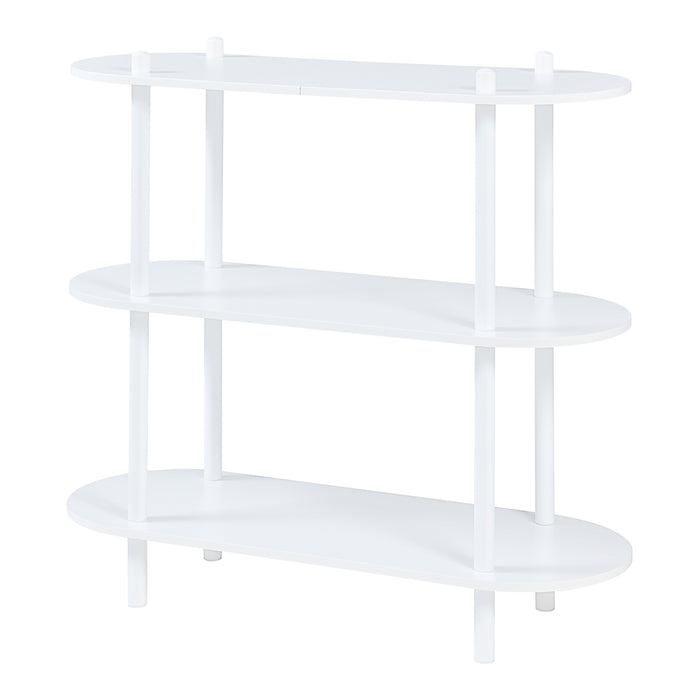 Scaffale da Terra Øvre Libreria con 3 Ripiani - Bianco [en.casa]