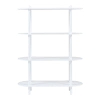 Scaffale da Terra Øvre Libreria con 4 Ripiani - Bianco [en.casa]