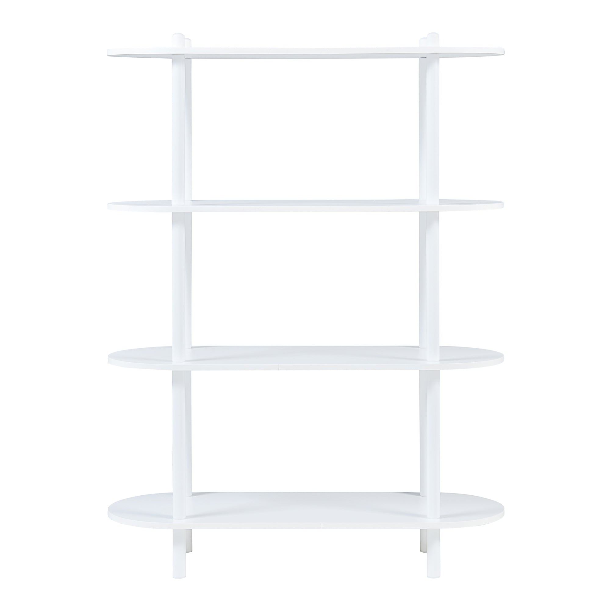 Scaffale da Terra Øvre Libreria con 4 Ripiani - Bianco [en.casa]