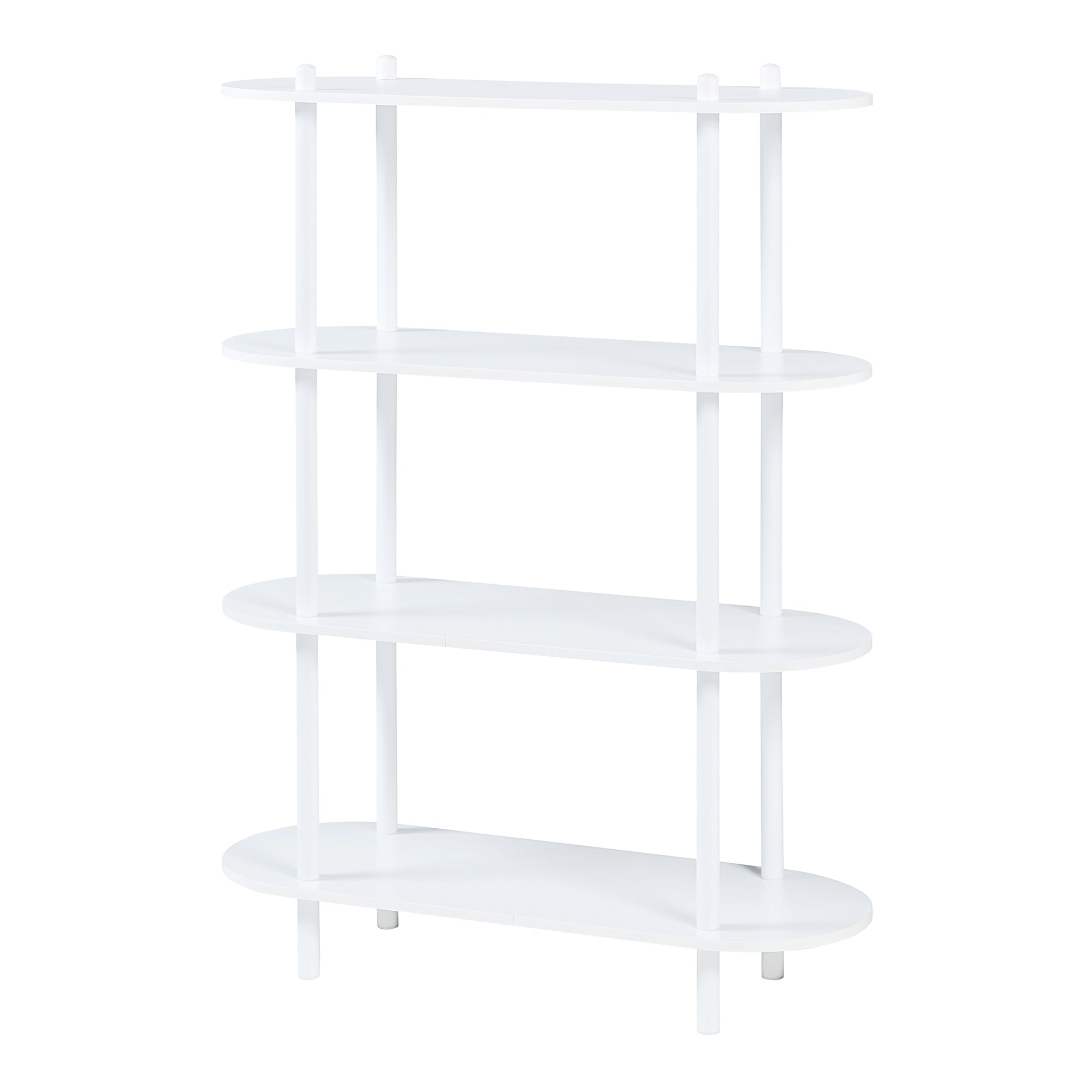 Scaffale da Terra Øvre Libreria con 4 Ripiani - Bianco [en.casa]