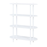 Scaffale da Terra Øvre Libreria con 4 Ripiani - Bianco [en.casa]