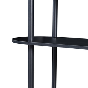 Scaffale da Terra Øvre Libreria con 4 Ripiani - Nero [en.casa]